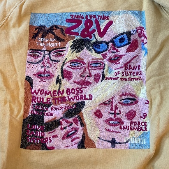 ZADIG & VOLTAIRE Georgy Band of Sisters Sweatshirt color: Sugar - Picture 3 of 10